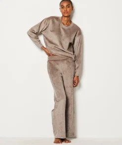 Etam Ribbed Pyjama Bottoms TAUPE Store