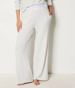 Etam Ribbed Pyjama Trousers GREY Flash Sale