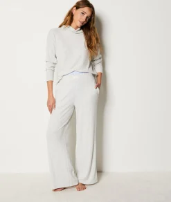 Etam Ribbed Pyjama Trousers GREY Flash Sale