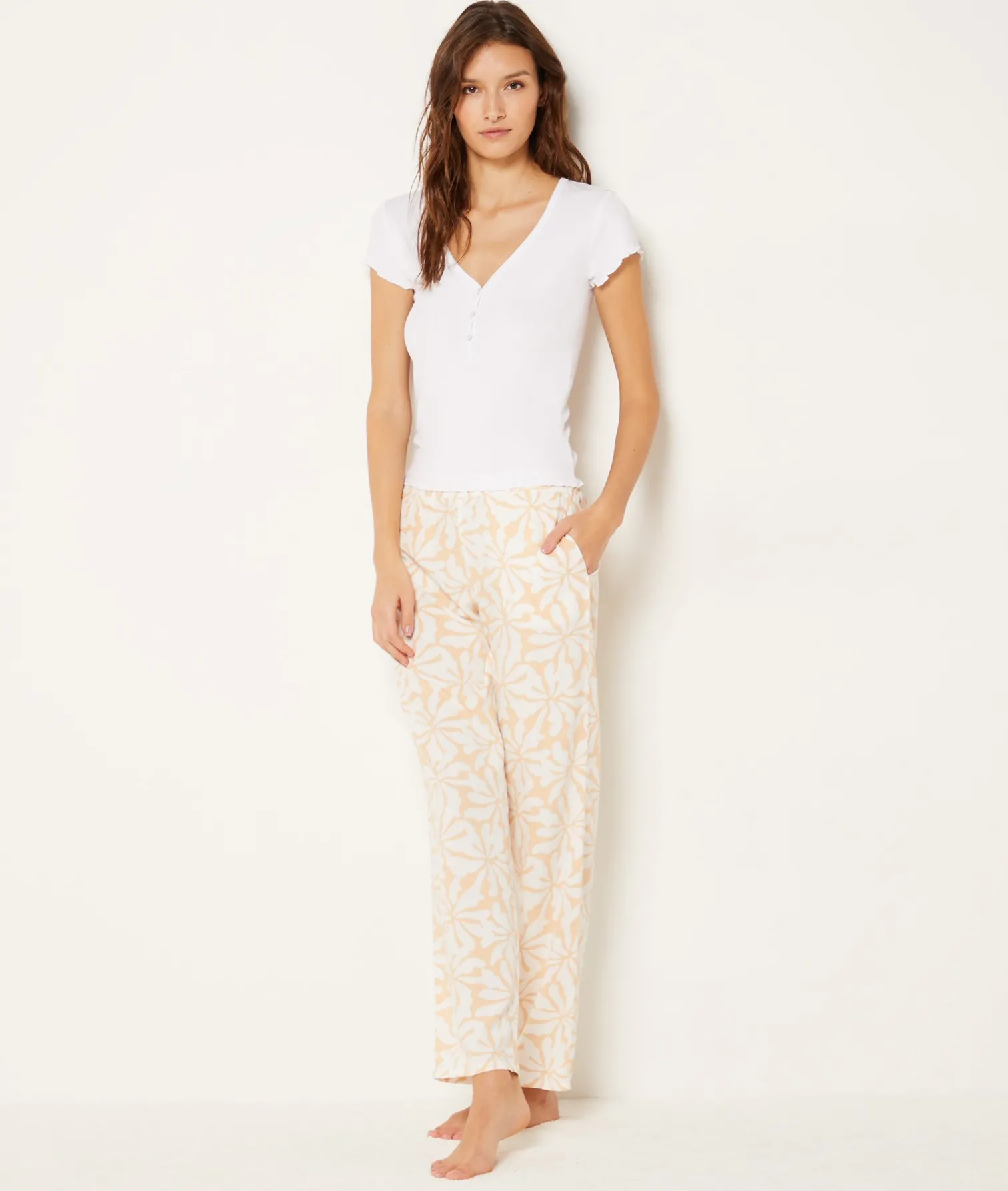 Etam Ribbed T-shirt WHITE Best