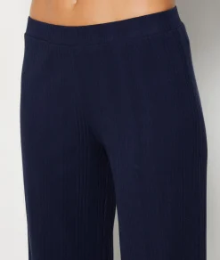 Etam Richelieu Ribbed Knit Pyjama Trousers MARINE Hot