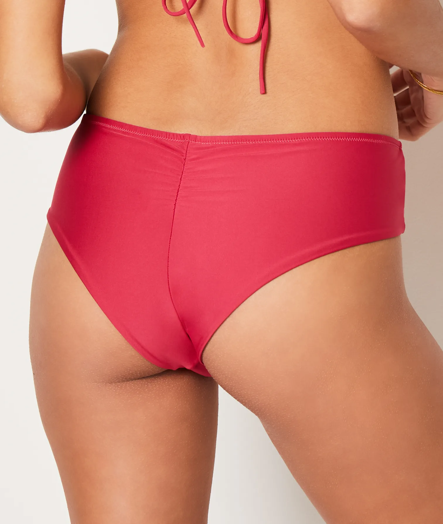 Etam Ring Detail Triangle Bikini Top FUSHIA New