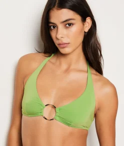 Etam Ring Detail Triangle Bikini Top VERT Best