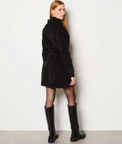 Etam Robe courte côtelée en coton NOIR Discount