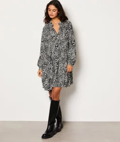 Etam Robe courte fluide à motifs IMPFDBLANC Hot
