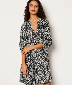 Etam Robe courte fluide à motifs IMPFDBLANC Hot