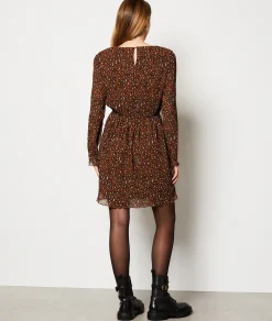 Etam Robe courte imprimée léopard IMPFDTAUPE Best Sale