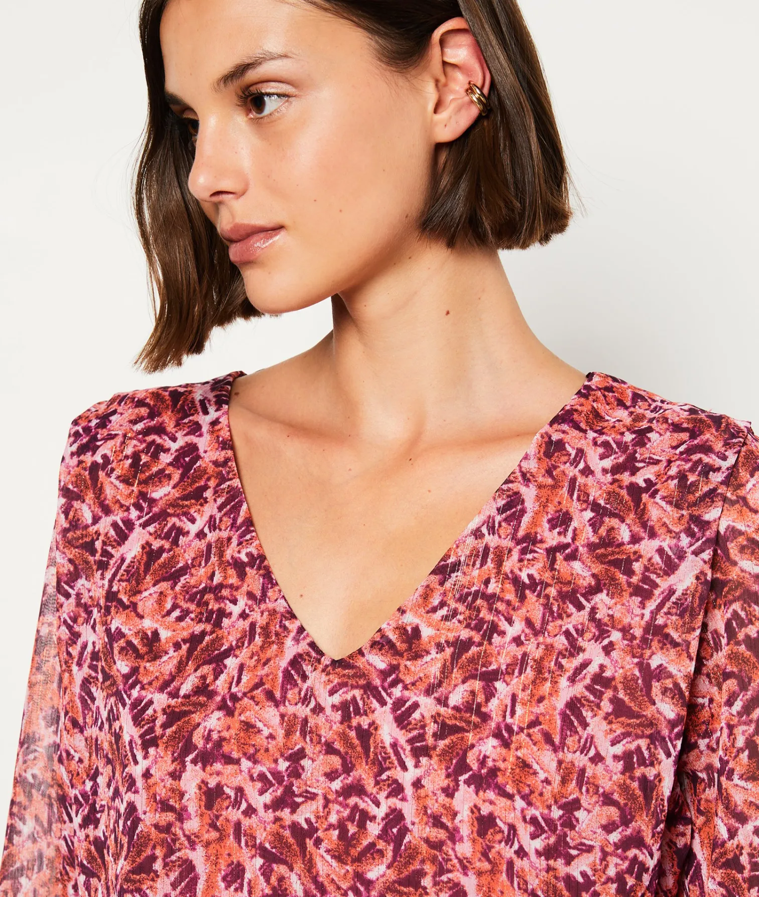 Etam Robe courte manches longues imprimé MULTICOLORE Cheap