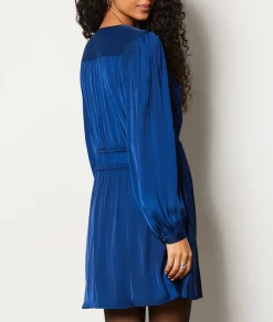 Etam Robe courte satinée BLEUNUIT Shop