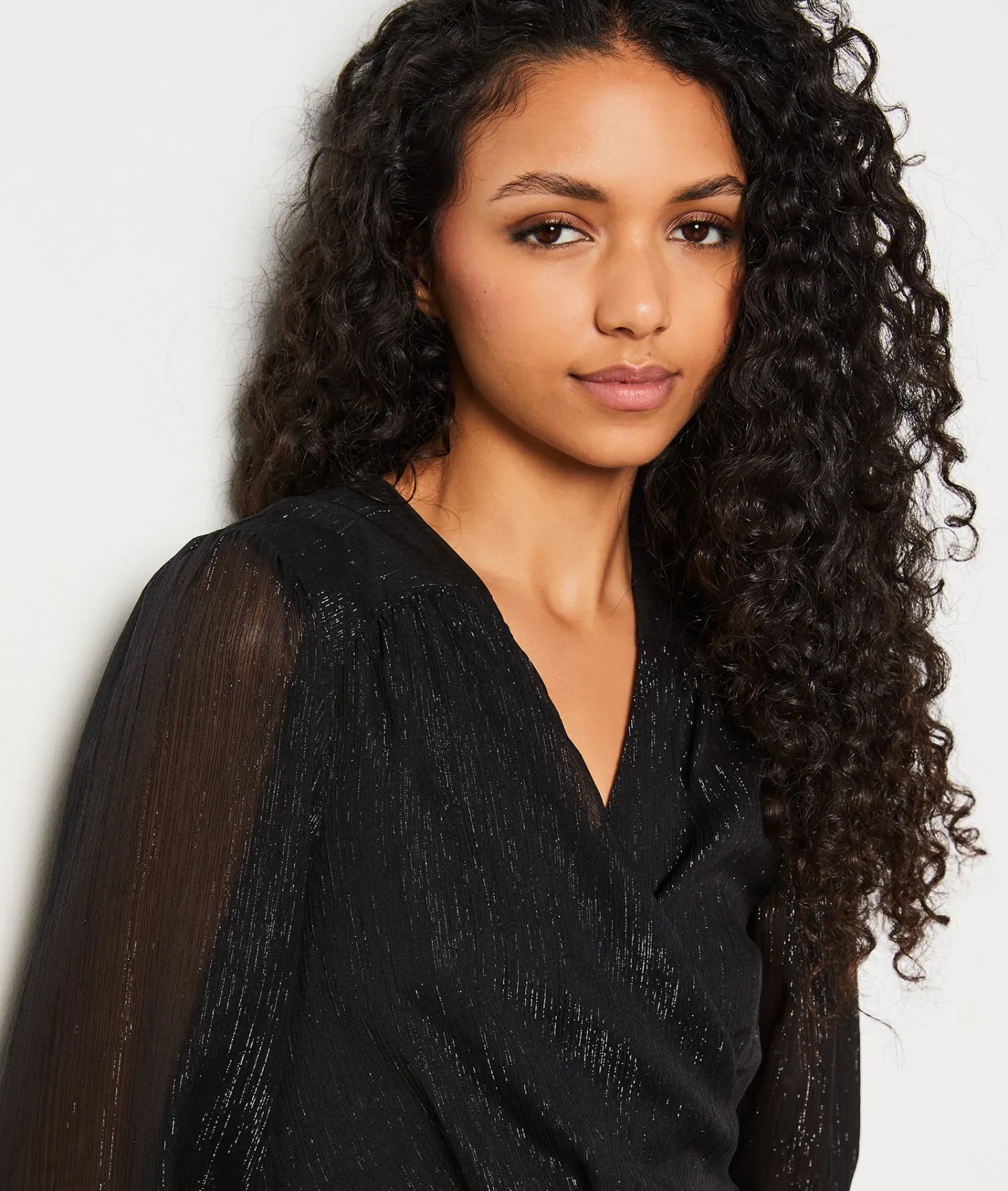 Etam Robe longue à paillettes NOIR Discount