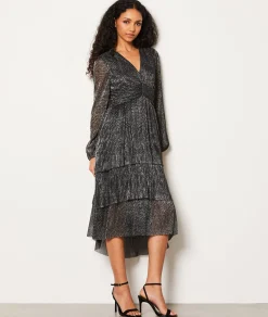Etam Robe longue à paillettes ARGENT Flash Sale