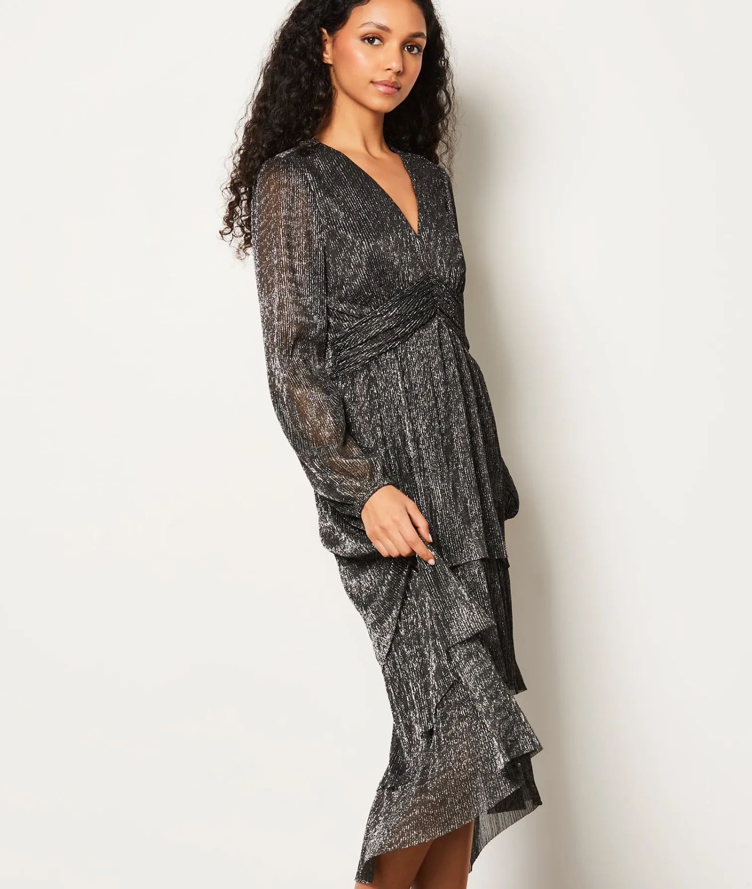 Etam Robe longue à paillettes ARGENT Flash Sale