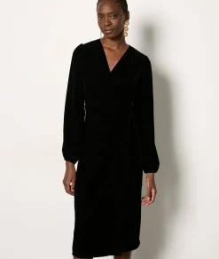 Etam Robe longue en velours NOIR Best