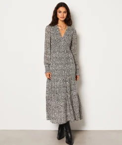 Etam Robe longue fluide à motifs IMPFDNOIR Outlet