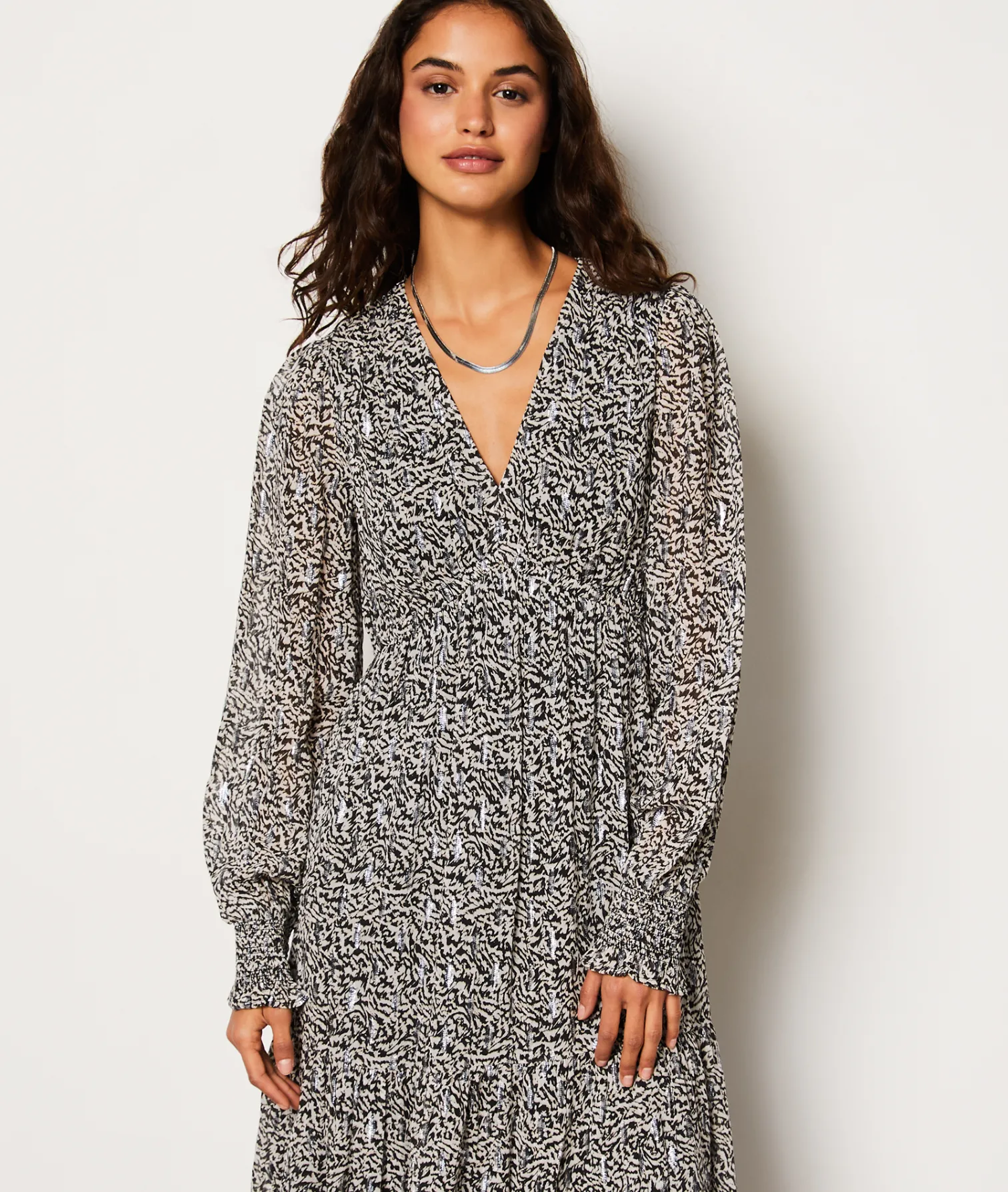 Etam Robe longue fluide à motifs IMPFDNOIR Outlet