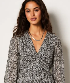 Etam Robe longue fluide à motifs IMPFDNOIR Outlet