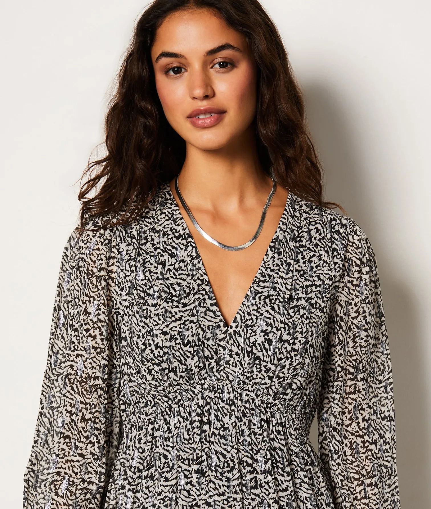 Etam Robe longue fluide à motifs IMPFDNOIR Outlet