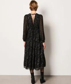 Etam Robe longue irisée décolleté au dos NOIR Cheap