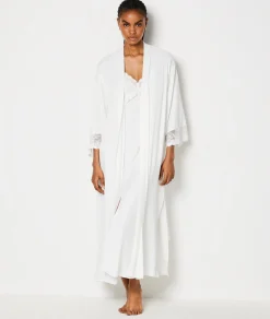 Etam Robe with Lace Details WHITE Fashion