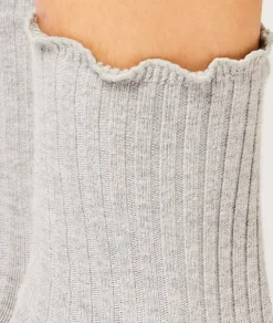 Etam Ruffled Socks LIGHTGREY New