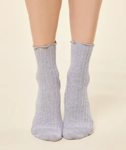 Etam Ruffled Socks LIGHTGREY New