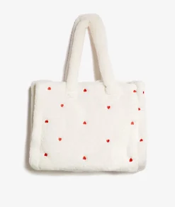 Etam Sac en polaire cœur ECRU Clearance