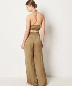Etam Satin Cropped Camisole GREEN Online