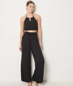 Etam Satin Cropped Camisole BLACK New
