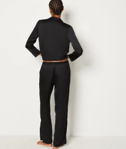 Etam Satin Pyjama Bottoms NOIR Cheap