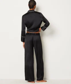 Etam Satin Pyjama Bottoms BLACK Discount