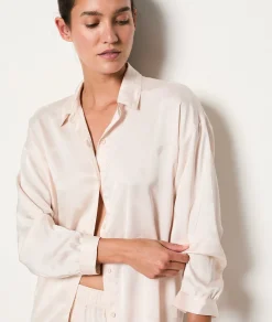 Etam Satin Pyjama Shirt LINEN New
