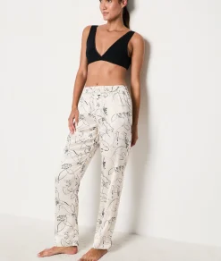 Etam Satin trousers with leopard print DUNE Cheap