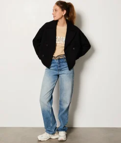 Etam Short Buttoned Peacoat BLACK Sale
