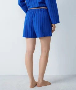 Etam Short de pyjama en coton à rayures BLEUROYAL Discount