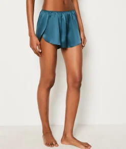 Etam Short de pyjama en soie BLEUPETROLE Clearance
