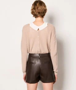 Etam Short en simili cuir MARRON Cheap