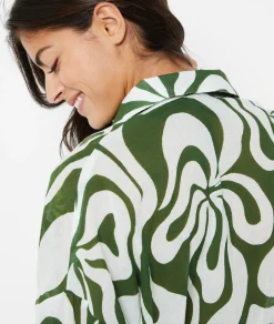 Etam Short Patterned Tunic WHITE Flash Sale