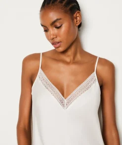 Etam Short Satin Nightdress ECRU Hot