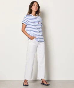 Etam Short-sleeved cotton Breton T-shirt WHITEIMPFD Store