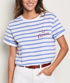 Etam Short-sleeved cotton Breton T-shirt WHITEIMPFD Store