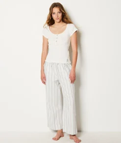 Etam Short-sleeved Pyjama Top ECRU Sale