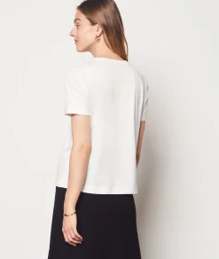 Etam Short-sleeved Sequin T-shirt "Wild" ECRU Shop
