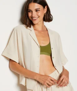 Etam Short-sleeved shirt PALEYELLOW Best