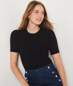 Etam Short-sleeved sweater BLACK Fashion