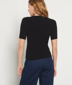 Etam Short-sleeved sweater BLACK Fashion