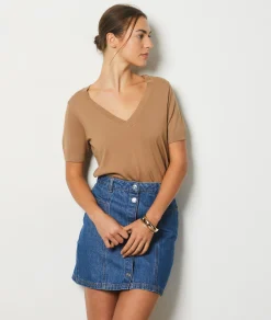 Etam Short-sleeved sweater BEIGE Outlet