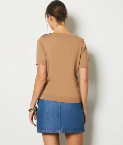 Etam Short-sleeved sweater BEIGE Outlet
