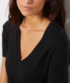 Etam Short-sleeved sweater BLACK Sale