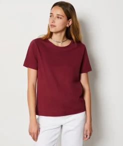 Etam Short-sleeved T-shirt 100% Cotton GARNETBORDEAUX Fashion