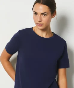 Etam Short-sleeved T-shirt 100% Cotton NIGHTBLUE Cheap